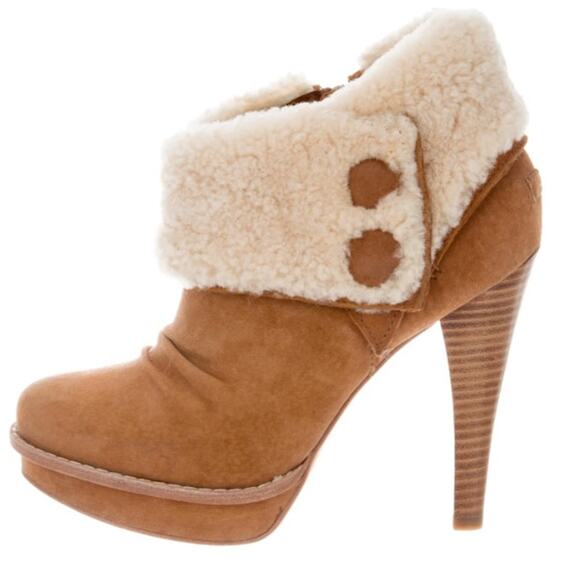 UGG Australia Georgette Ankle Boots in Carmel Suede Size 7 US - Picture 2 of 6